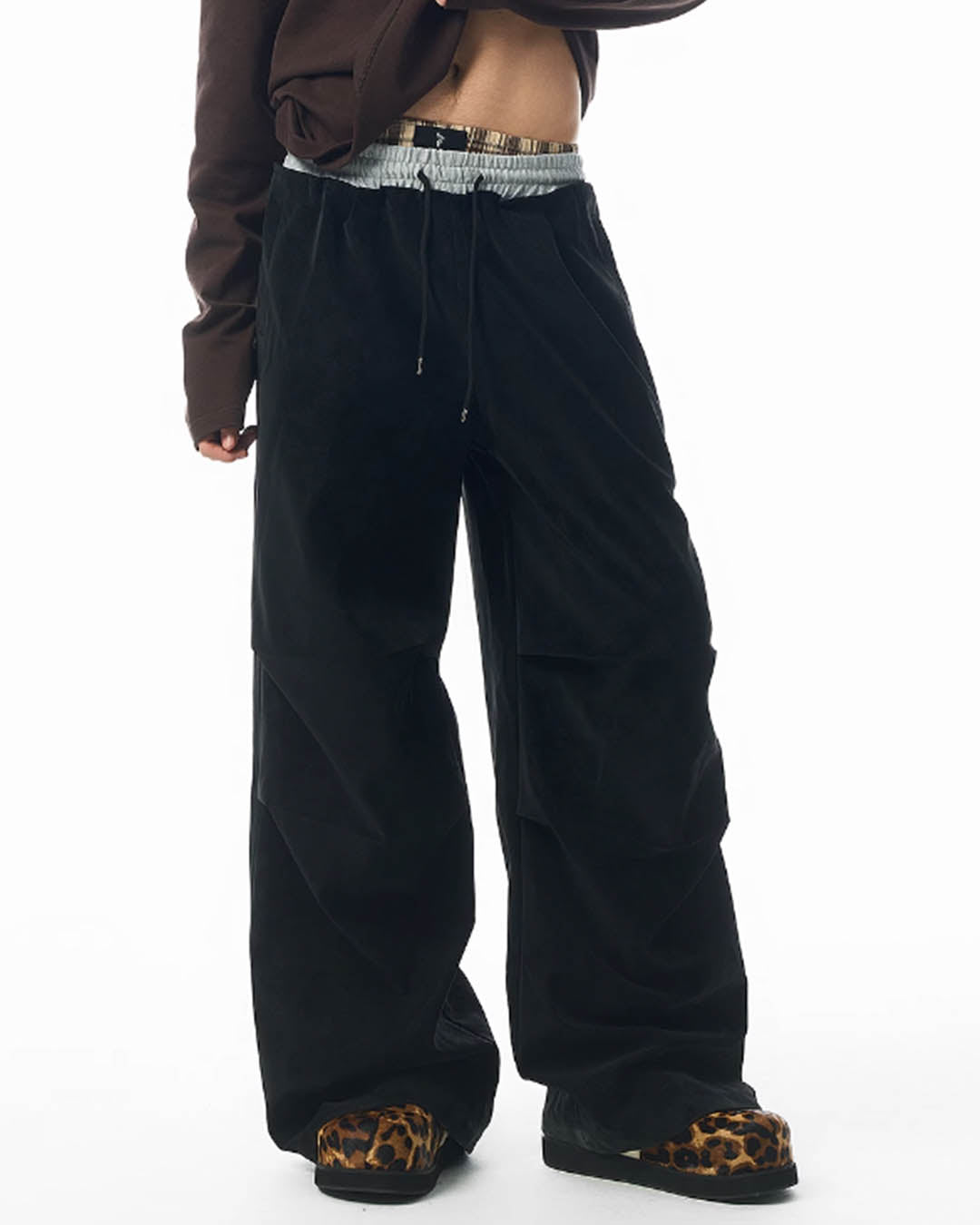 JHYQ PU Leather Drawstring Baggy Pants | Face 3 Face