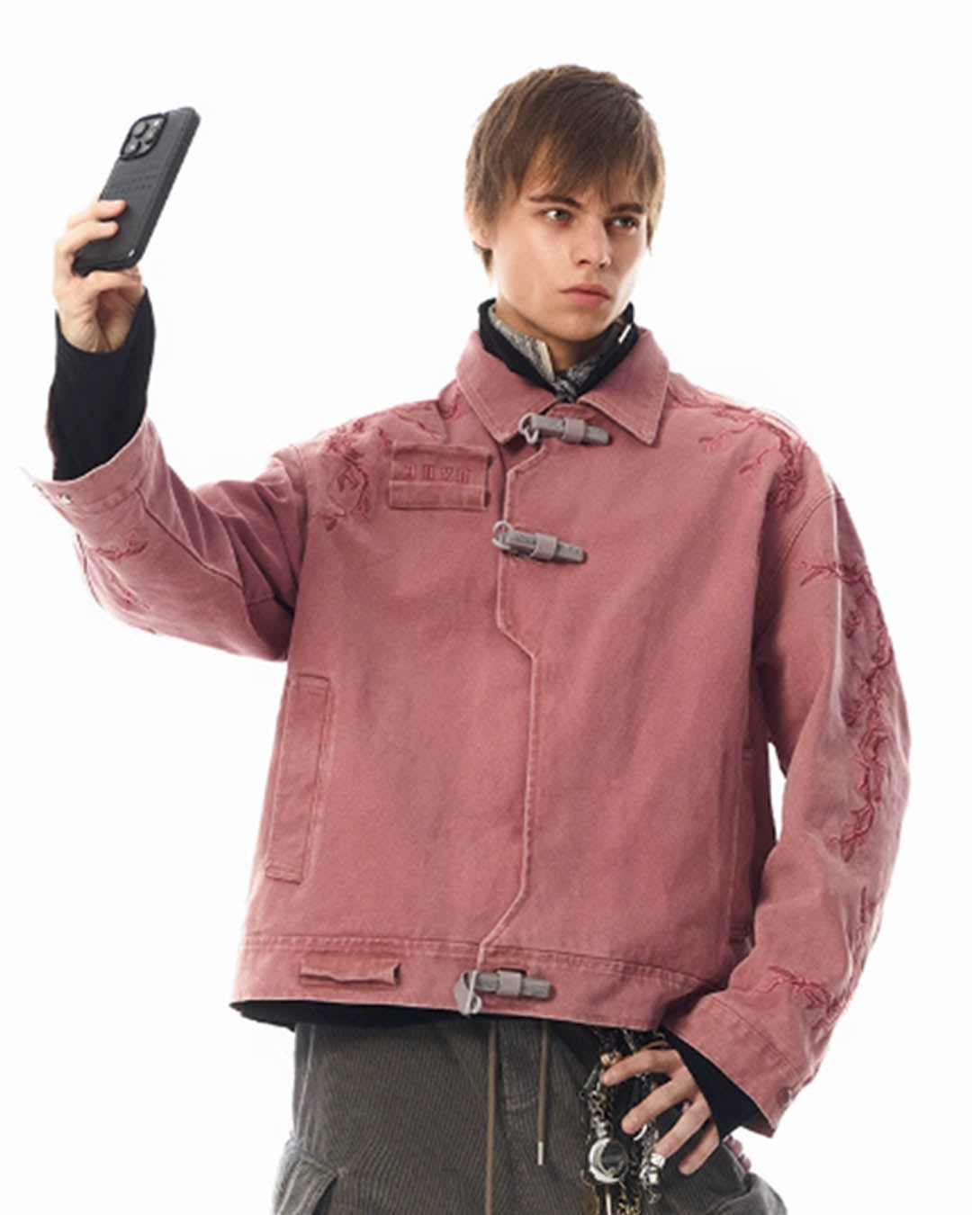 JHYQ Deconstructing Embroidery Thorn Work Jacket | Face 3 Face