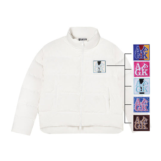 AFGK Embroidered Velcro Logo Puffer Jacket