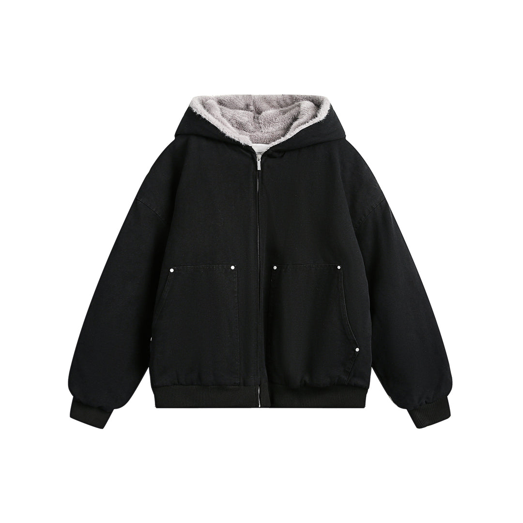 F3F Select Shaggy Fleece Lining Hoodie Work Jacket | Face 3 Face