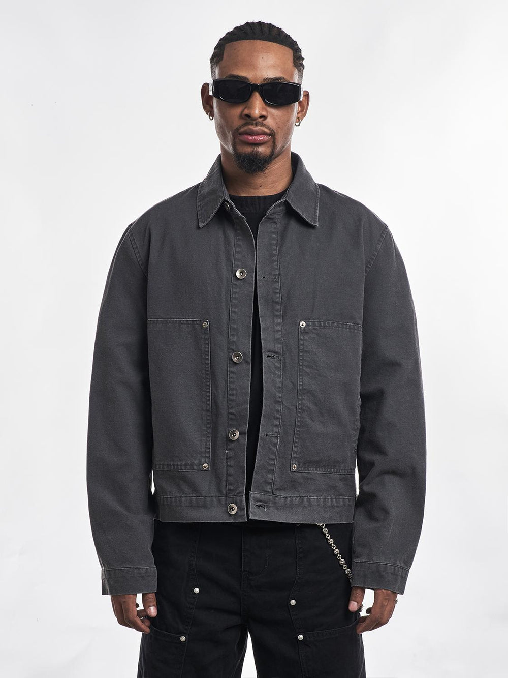 F3F Select Washed Work Denim Short Jacket | Face 3 Face