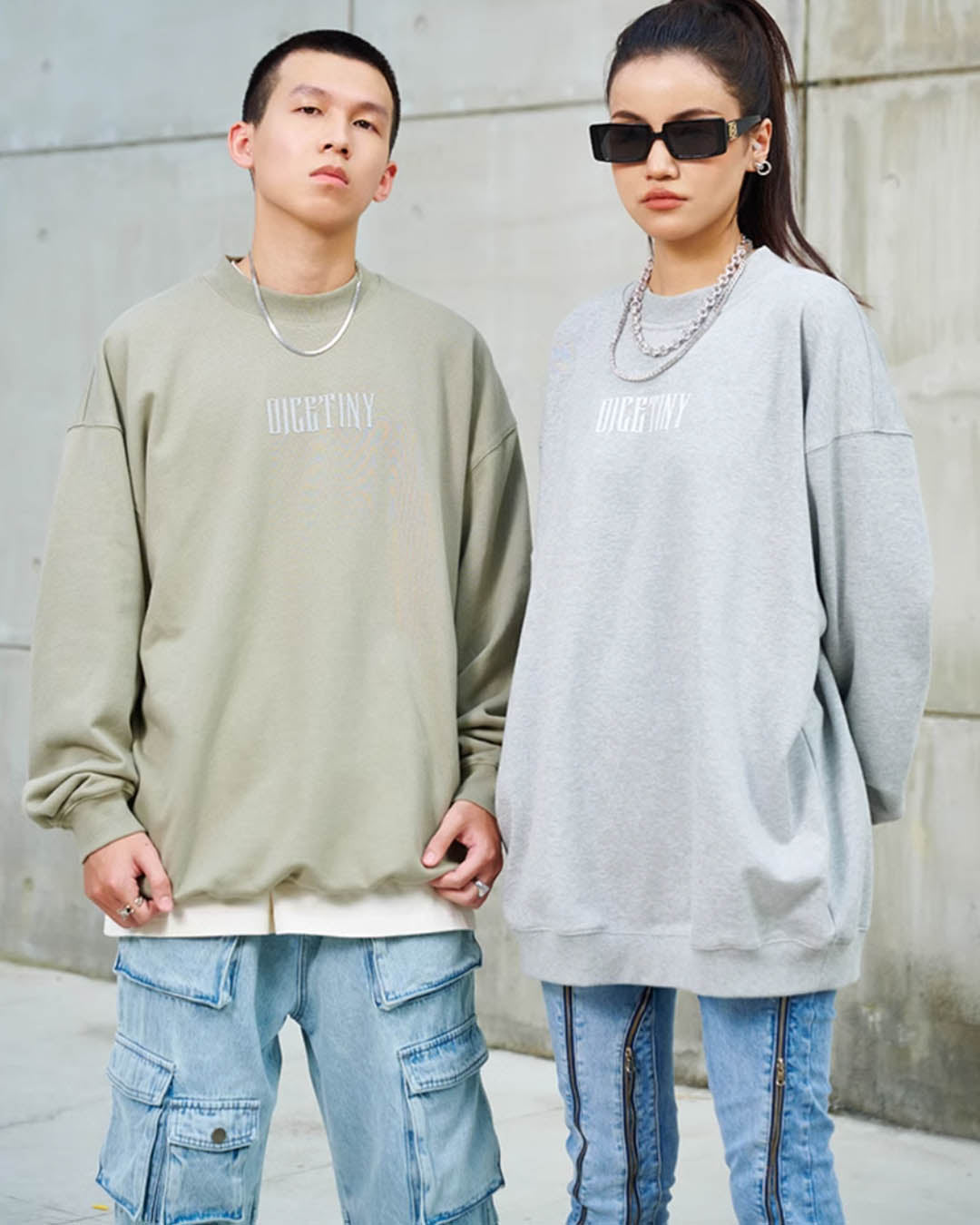 DICETINY Basic Logo Printed Sweatshirt | Face 3 Face