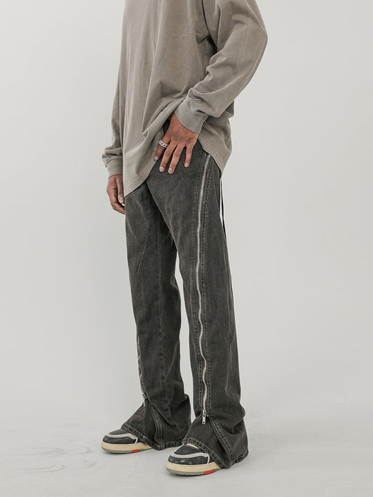 F3F Select Large Zipper Micro Large Washed Jeans