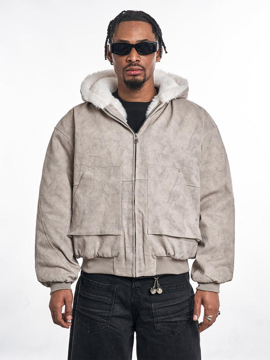 F3F Select Shaggy Fleece Lining 3D Pocket Hoodie Work Jacket | Face 3 Face