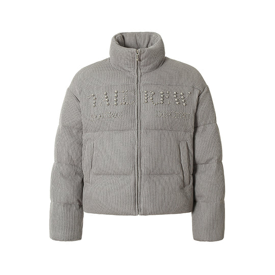 YADcrew Metal Pearl Knit Puffer Jacket | Face 3 Face