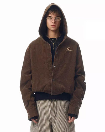 JHYQ Corduroy Hooded Jacket | Face 3 Face