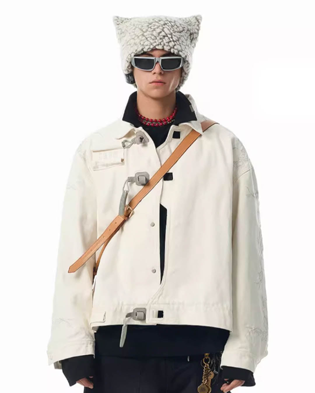 JHYQ Deconstructing Embroidery Thorn Work Jacket | Face 3 Face