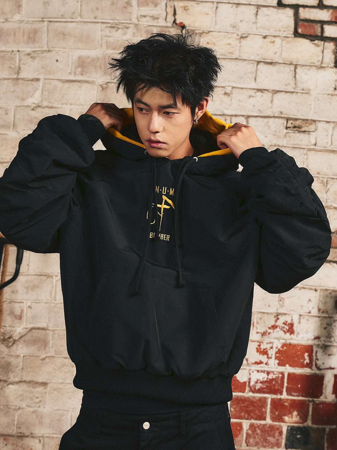 S45 Embroidered Pullover Hooded Jacket | Face 3 Face