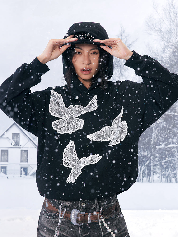 YADcrew Lace Peace Dove Hoodie | Face 3 Face