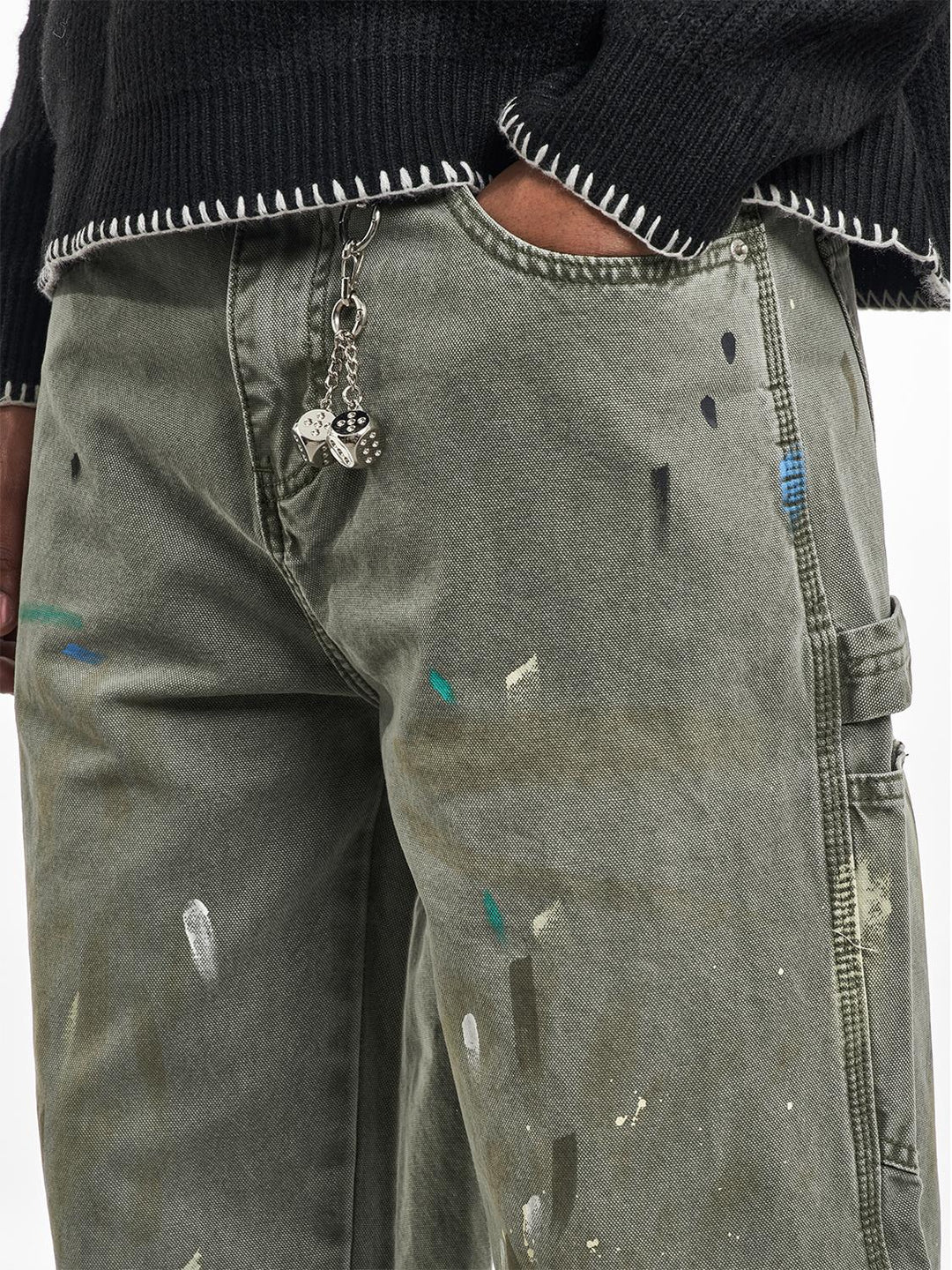 F3F Select Ink Splash Work Jeans | Face 3 Face