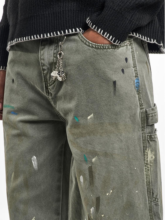 F3F Select Ink Splash Work Jeans | Face 3 Face
