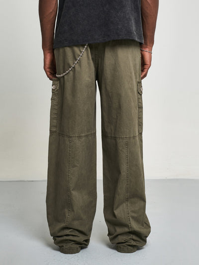 F3F Select Washed Patchwork Cargo Pants | Face 3 Face