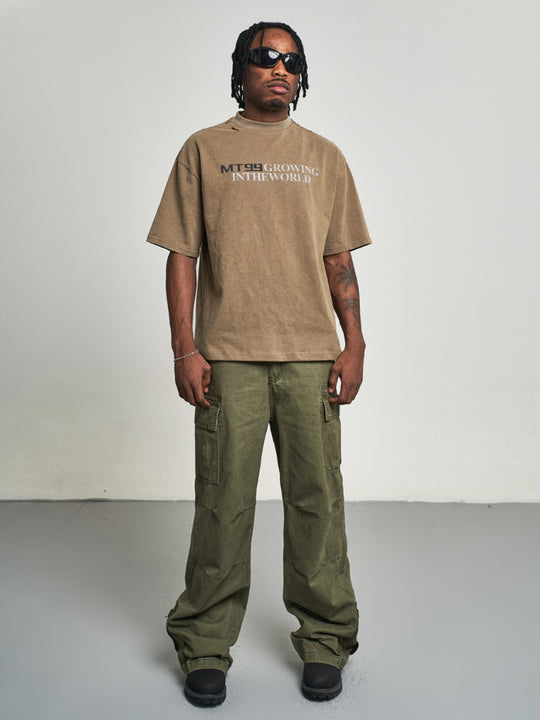 F3F Select 99 Numbering Print Washed Tee | Face 3 Face