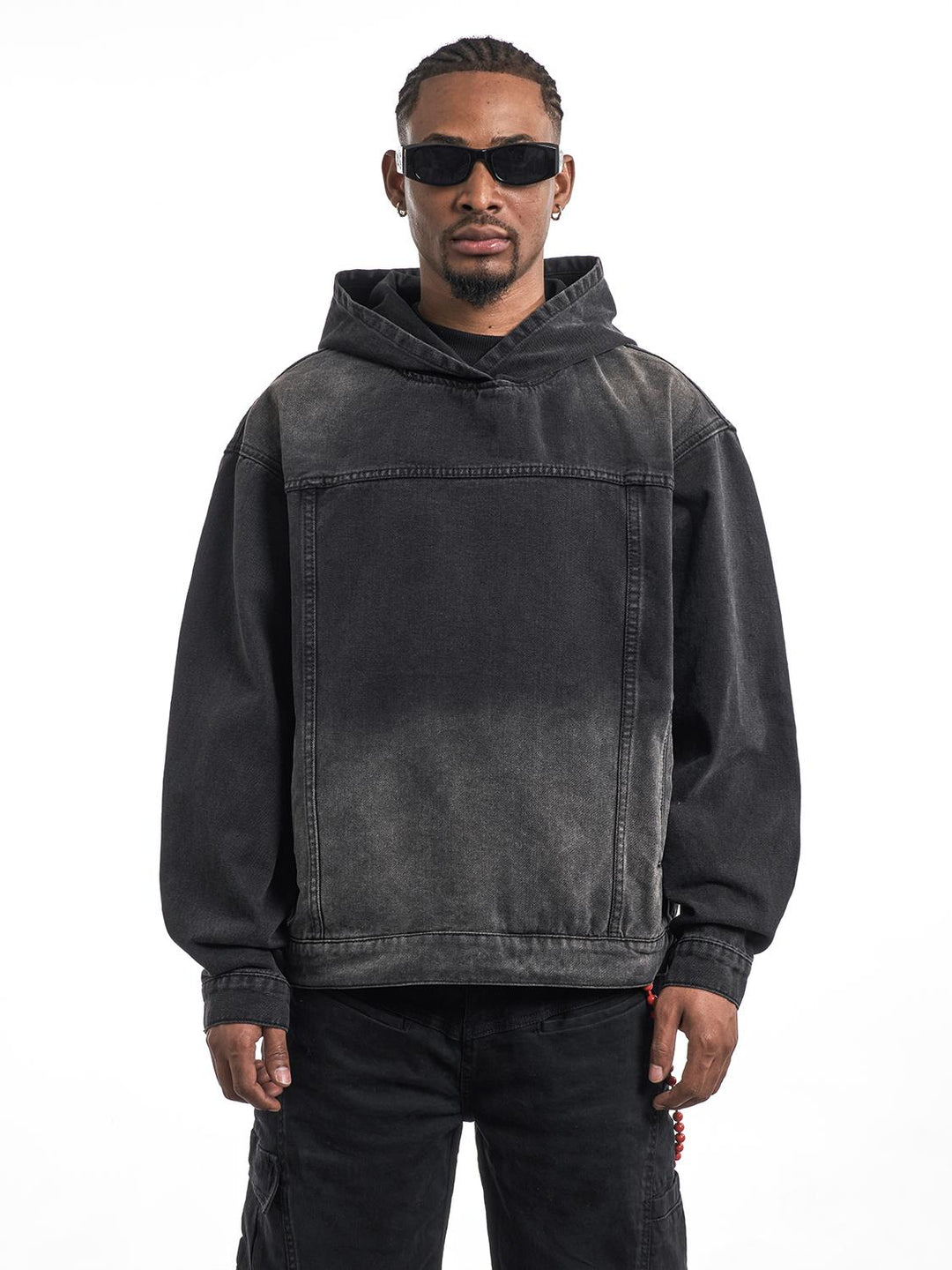 F3F Select Washed Denim Hoodie | Face 3 Face