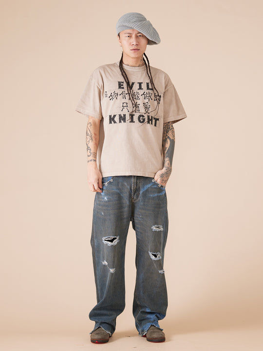 EVILKNIGHT(EK) "All We Can Do Is Love" Slogan Tee