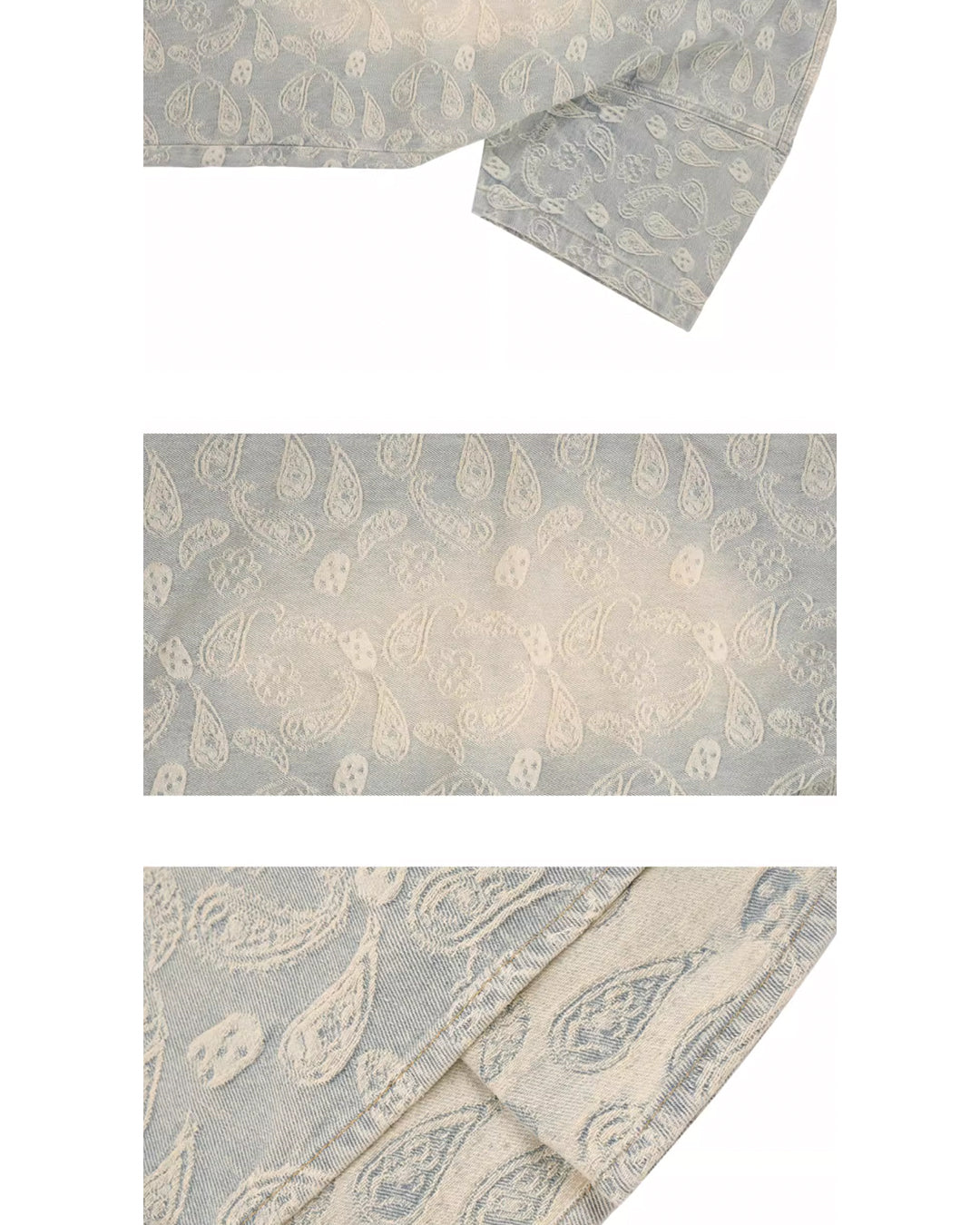 1807 Paisley Washed Denim Short Sleeve Shirt | Face 3 Face