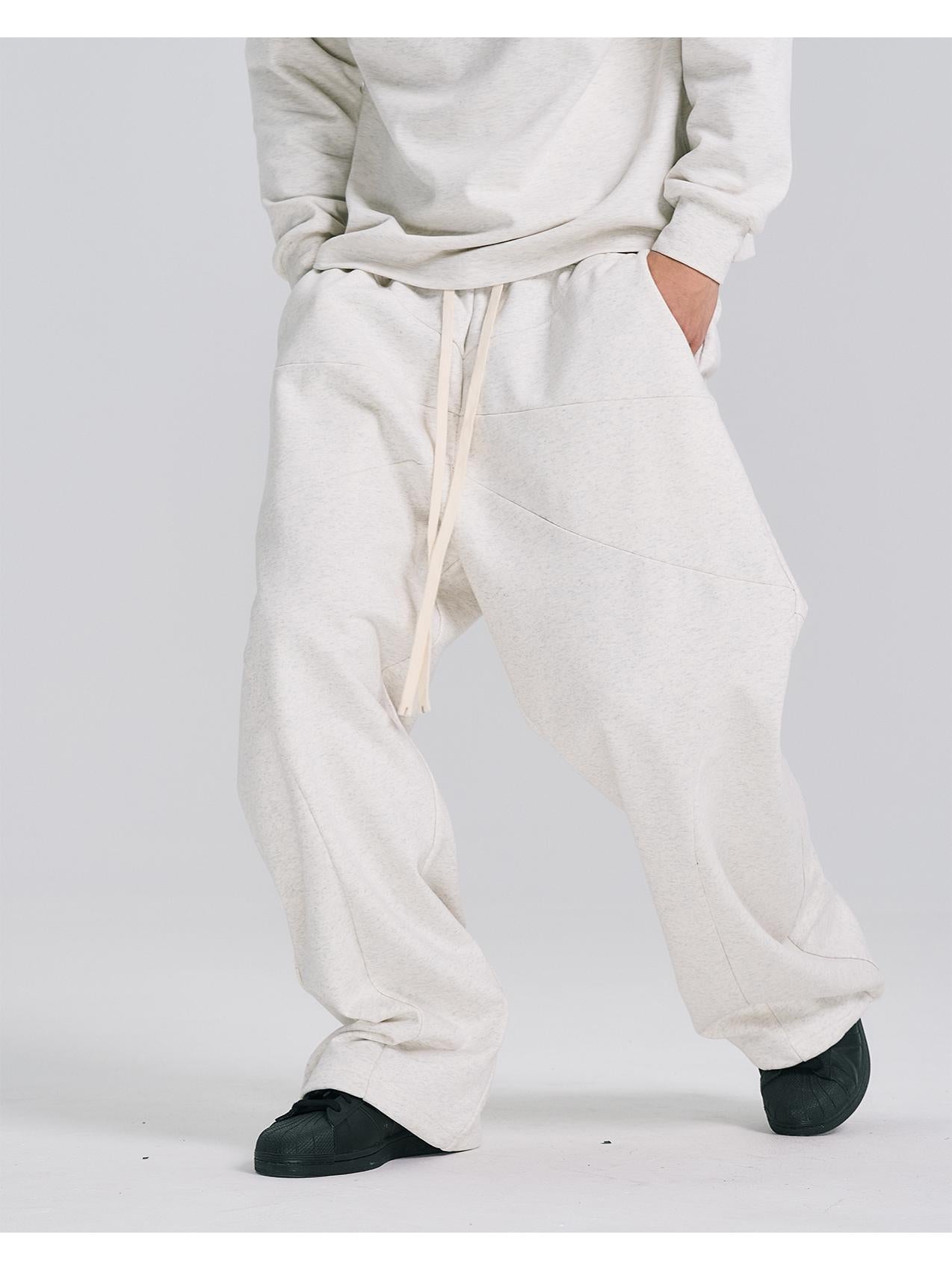 EVILKNIGHT(EK) Structure Cut Elastic Waist Baggy Sweatpants | Face 3 Face