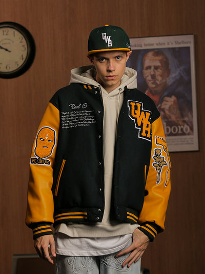 UNTILWERICH CALIFORNIA 187 Baseball Jacket | Face 3 Face