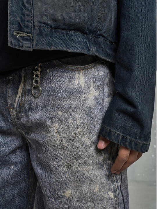 F3F Select 3D Graffiti Digital Print Washed Jeans | Face 3 Face