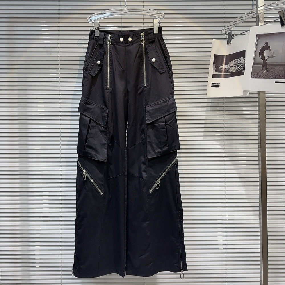 F3F Select Multi Zipper Patchwork Work Cargo Pants | Face 3 Face