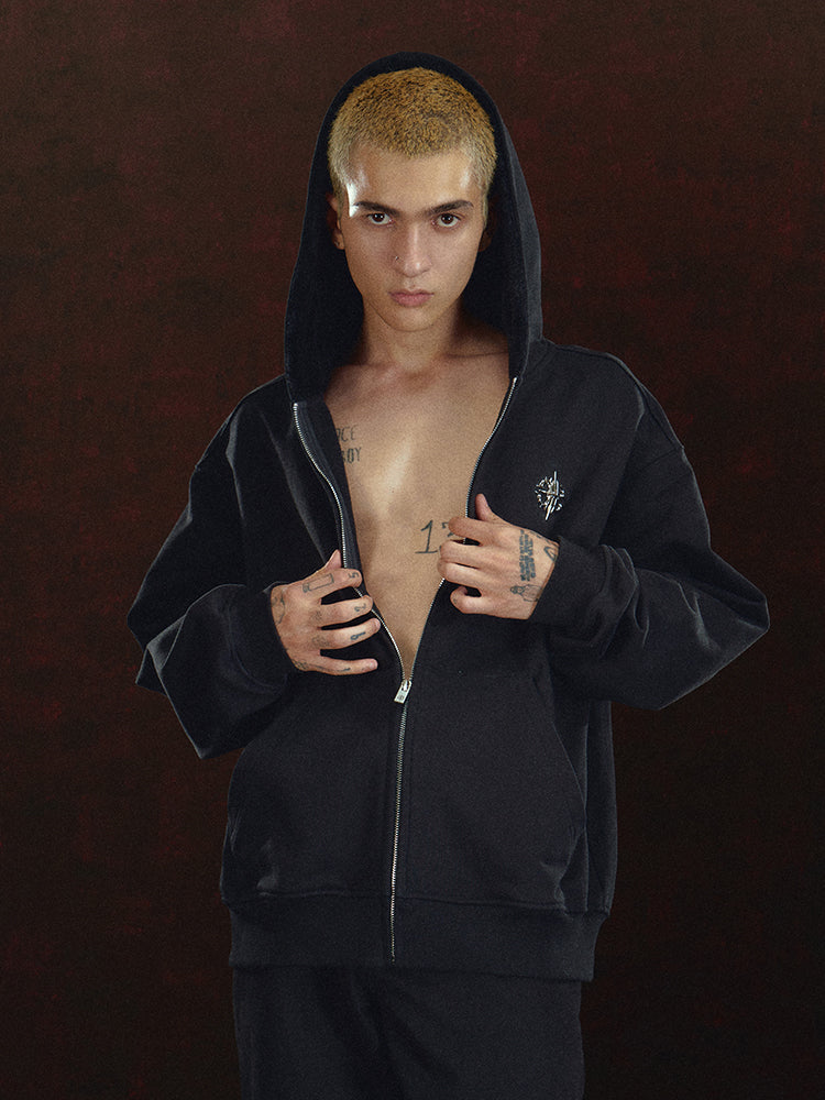 DICETINY Metal Logo Zip Up Hoodie | Face 3 Face