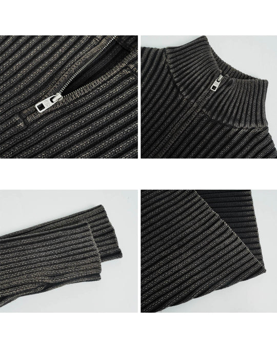 ANTIDOTE High Neck Half Zip Knit Sweater | Face 3 Face