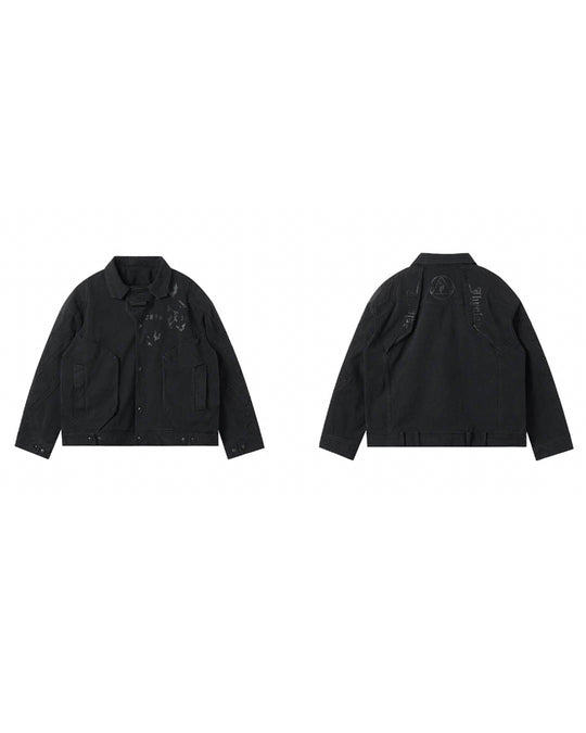 JHYQ Contrast Color Stitching Canvas Work Jacket | Face 3 Face