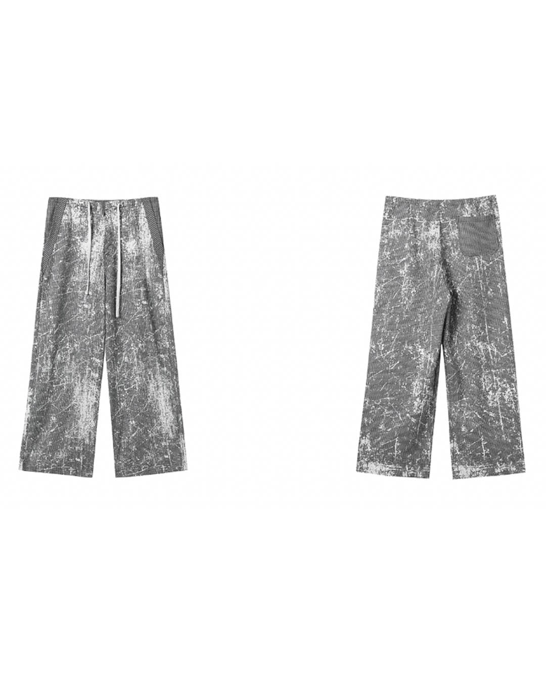 JHYQ Cracked Print Baggy Work Pants | Face 3 Face