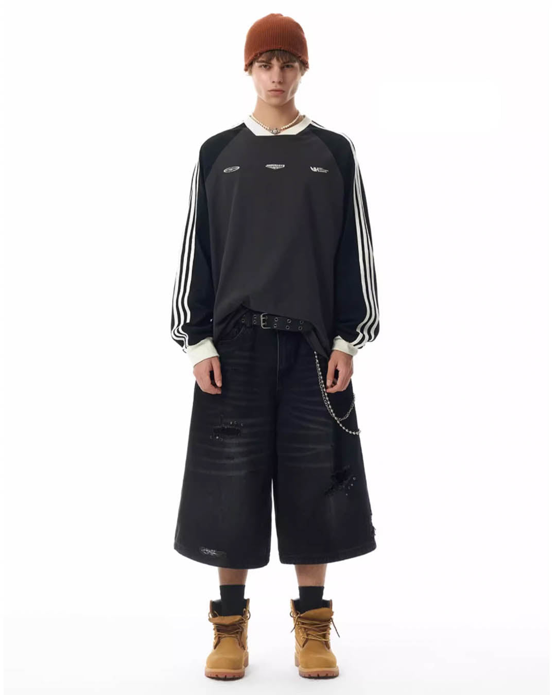 JHYQ Bar Striped Jersey Long Sleeved Tee | Face 3 Face