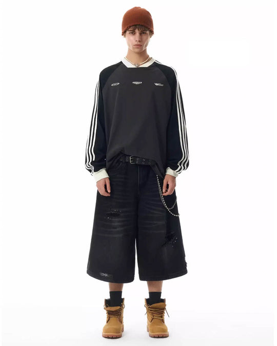 JHYQ Bar Striped Jersey Long Sleeved Tee | Face 3 Face