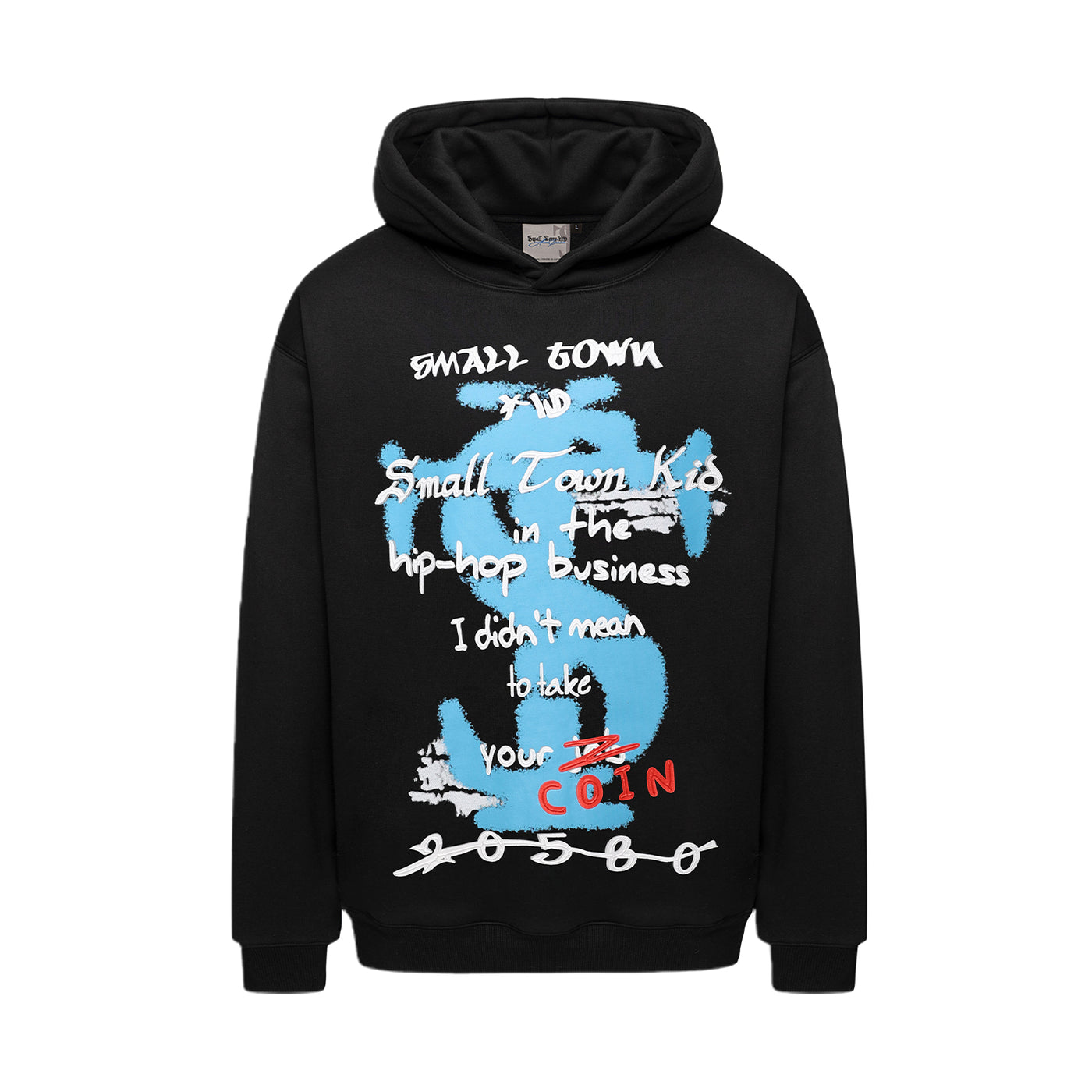 Small Town Kid Graffiti Font Print Hoodie | Face 3 Face