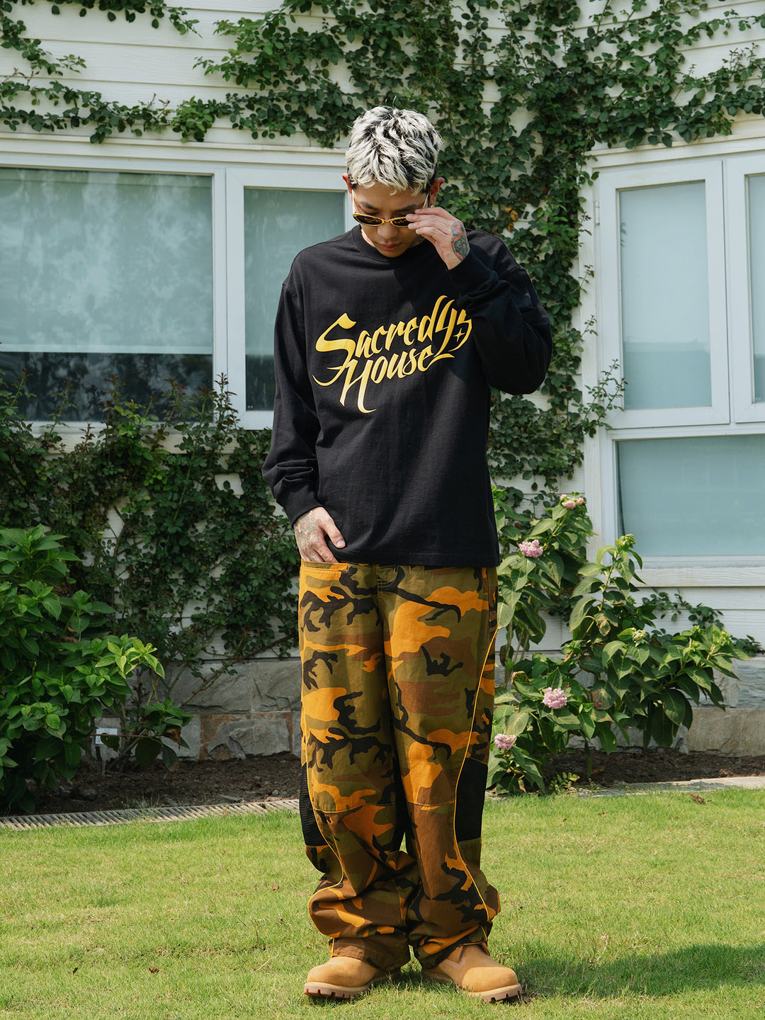 S45 Foam Logo 3D Printing Long Sleeve Tee | Face 3 Face