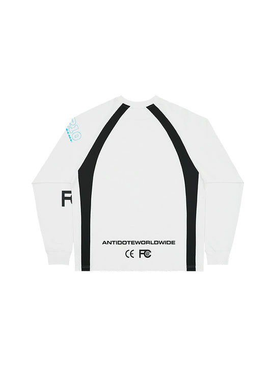 ANTIDOTE Multi Logo Contrasting Racing Long Sleeve Tee