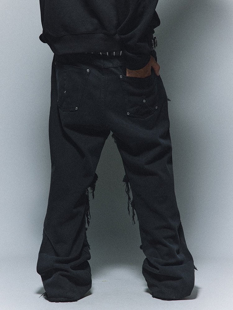 ANTIDOTE Double Layer Raw Edge Micro Pants | Face 3 Face