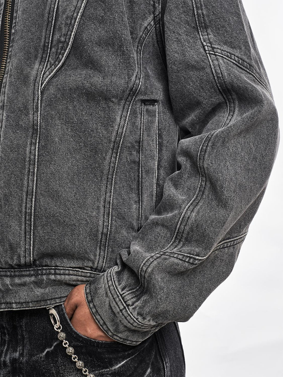 F3F Select Patchwork Washed Denim Short Jacket | Face 3 Face