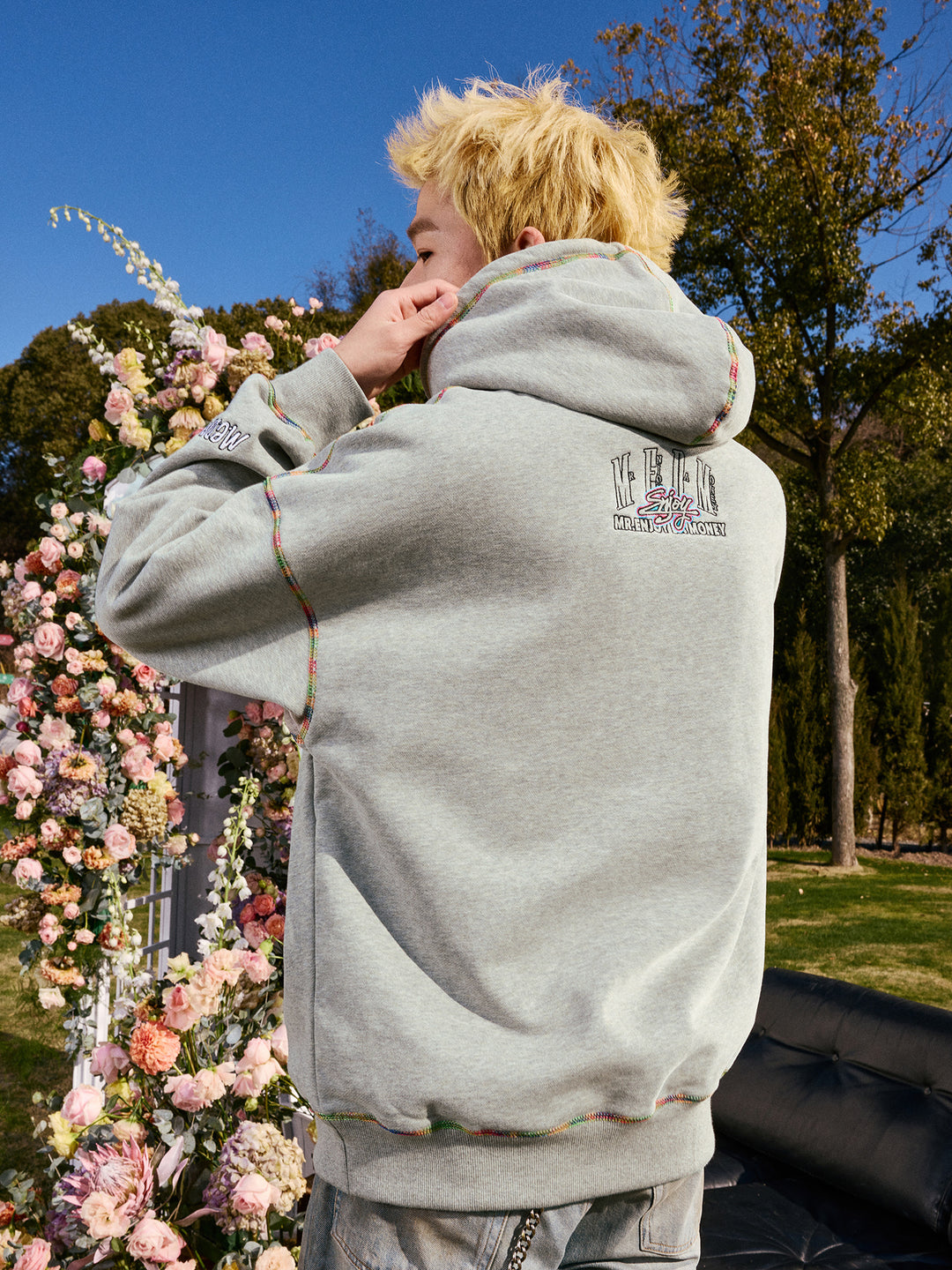 MEDM Rainbow Stitch Embroidery Hoodie