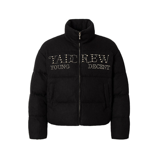 YADcrew Metal Pearl Knit Puffer Jacket | Face 3 Face