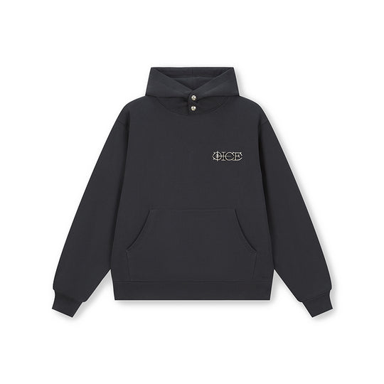 DICETINY Metal Logo & Button Hoodie | Face 3 Face