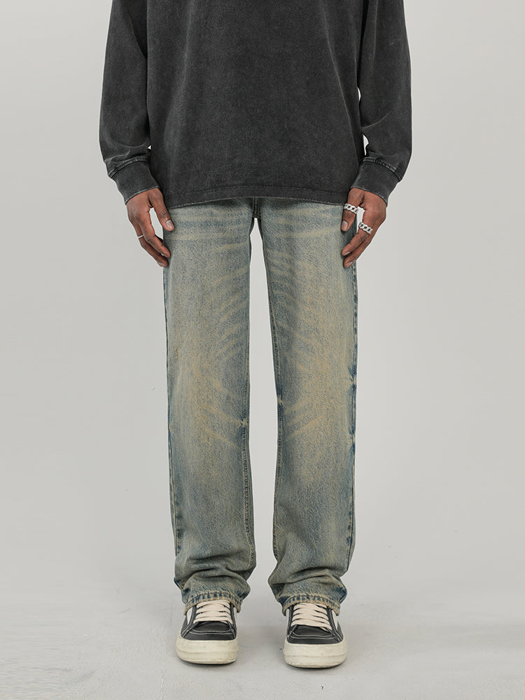 F3F Select Vintage Washed & Old Mud Dyed Blue Jeans