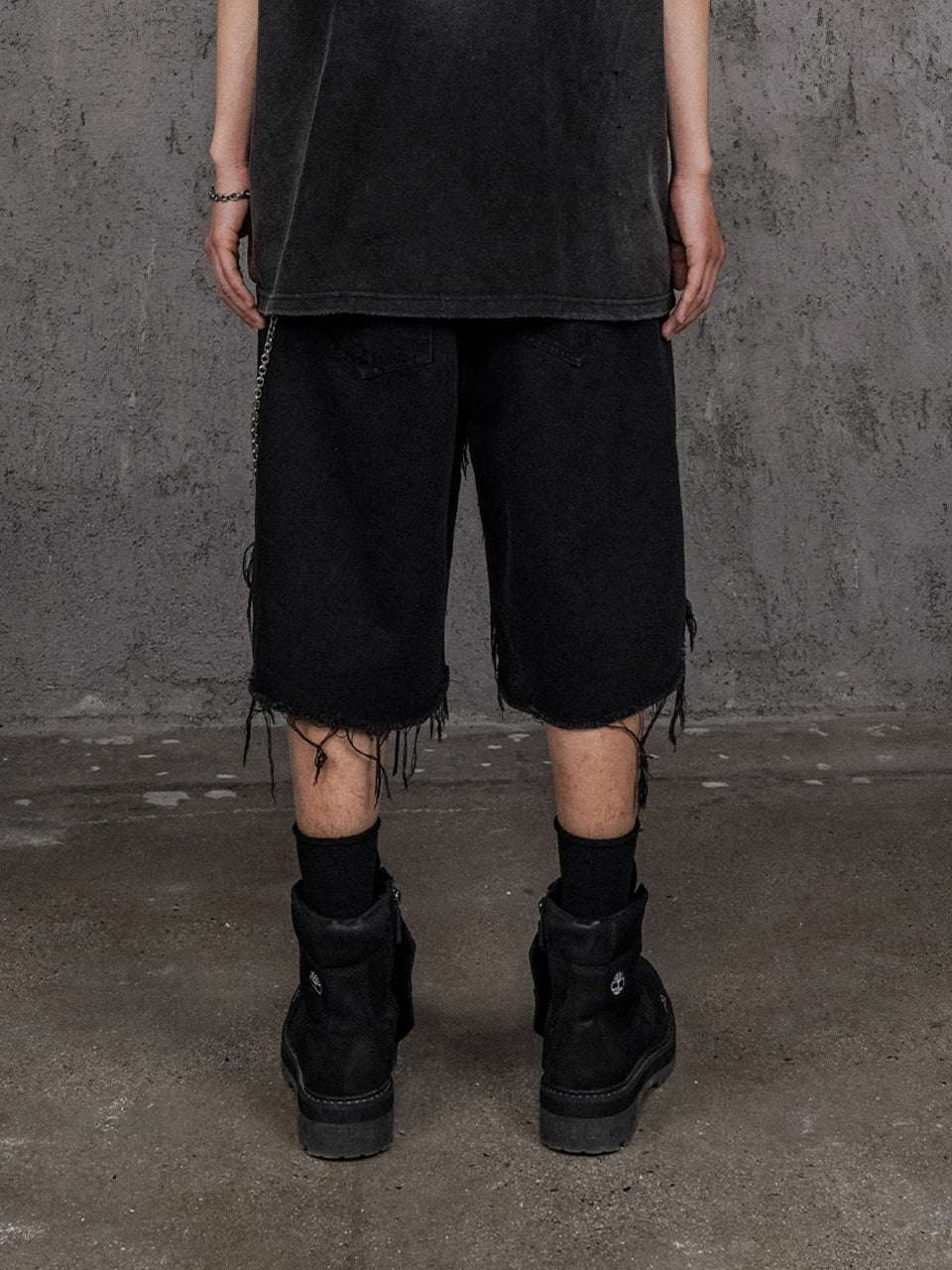 UNDERWATER Sandwash Cut Destruction Denim Shorts | Baggy Jorts | Face 3 Face