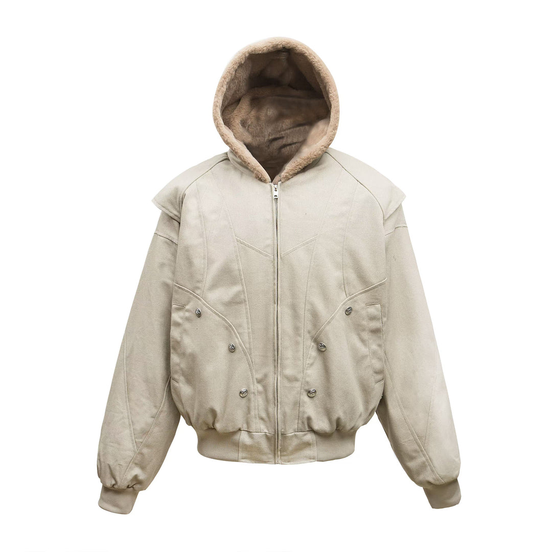 F3F Select Faux Rabbit Fur Lining Hoodie Work Jacket | Face 3 Face