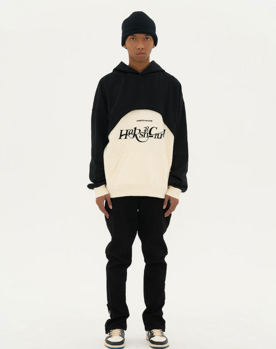 Harsh and Cruel Deconstructed Patchwork Hoodie