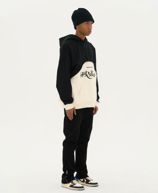 Harsh and Cruel Deconstructed Patchwork Hoodie