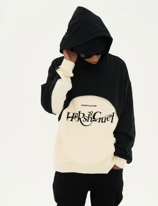 Harsh and Cruel Deconstructed Patchwork Hoodie