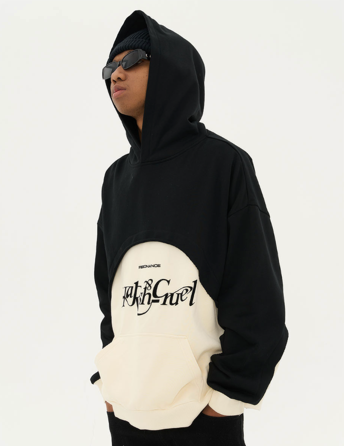 Harsh and Cruel Deconstructed Patchwork Hoodie