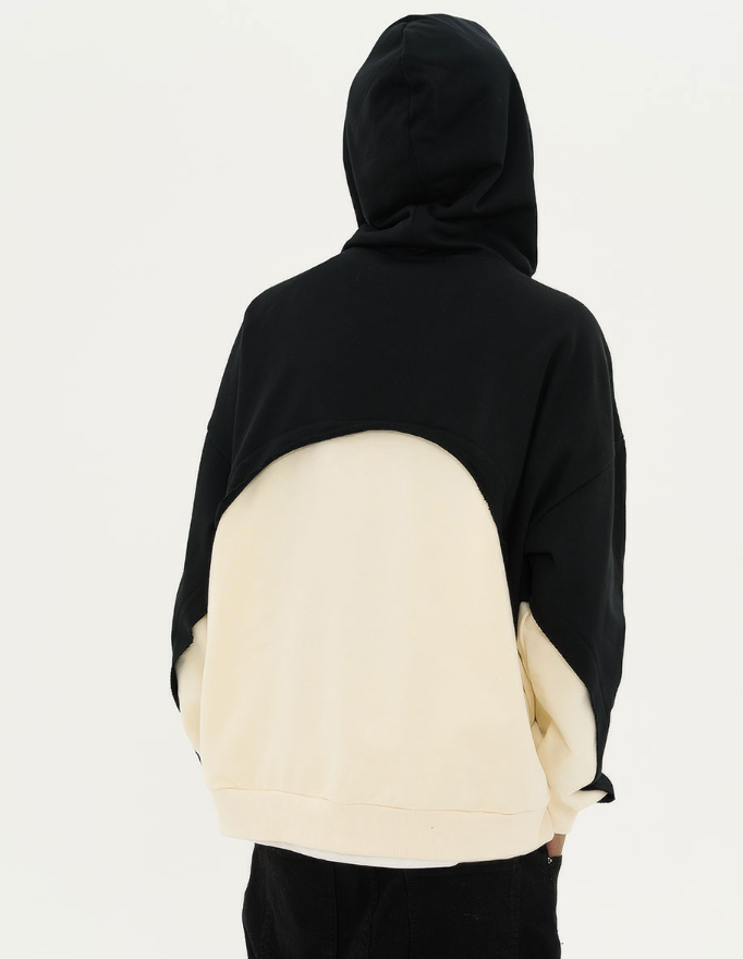 Harsh and Cruel Deconstructed Patchwork Hoodie