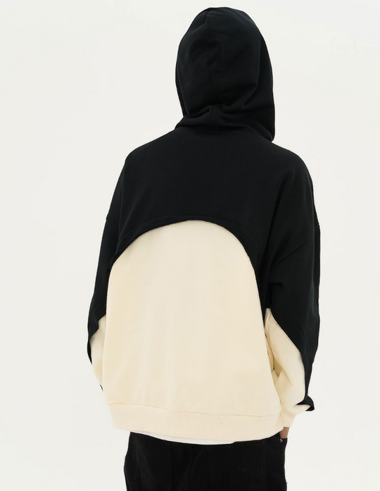 Harsh and Cruel Deconstructed Patchwork Hoodie