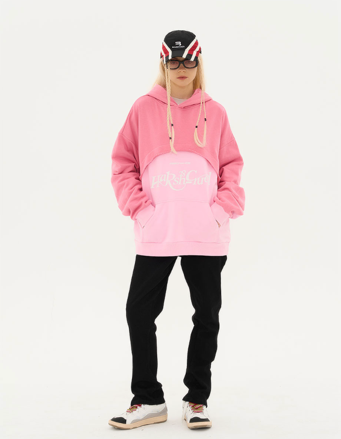 Harsh and Cruel Deconstructed Patchwork Hoodie