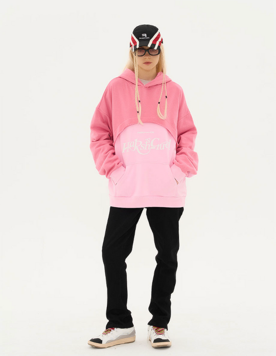 Harsh and Cruel Deconstructed Patchwork Hoodie