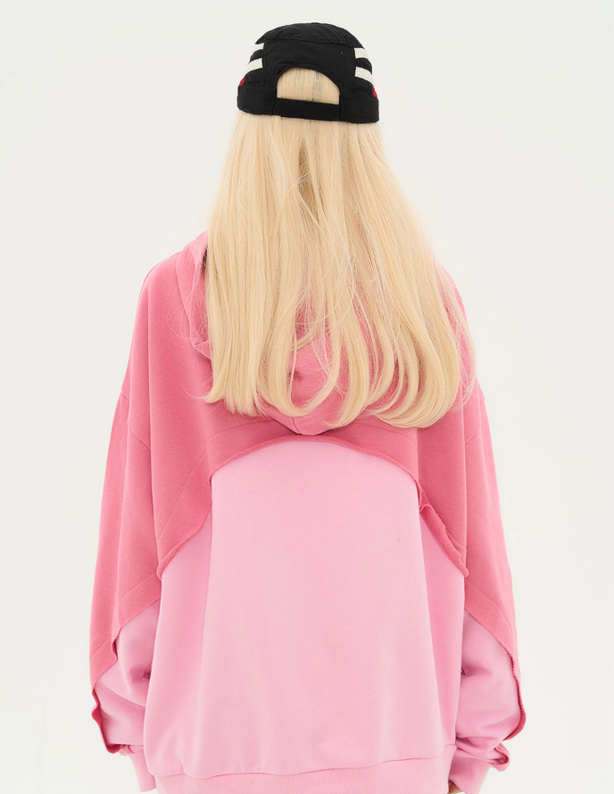 Harsh and Cruel Deconstructed Patchwork Hoodie